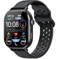 Smartwatch Herren Damen mit Kompass, 2.06'' AMOLED Militär Display Fitness Tracker, GPS Smart Watch Bluetooth Anruf, 5ATM Wasserdicht Sportuhr SOS/Luftdruck/Höhe/Pulsuhr 178+Sportmodi für iOS Android – Ansicht 1