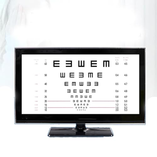 GEHPYYDS - Testeur de tableau optométrique électronique, test de plus de 300 cibles visuelles, avec télécommande, pour tests d'optométrie et d'ophtalmologie, distance de 1 à 6 m 18.5"