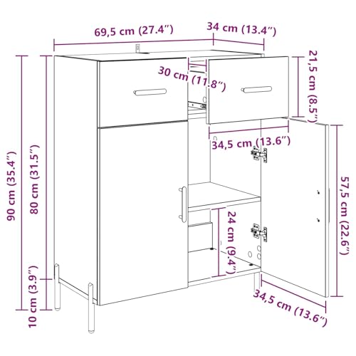 Mueble de salon de roble Artisan para organizar tu pasillo moderno 3