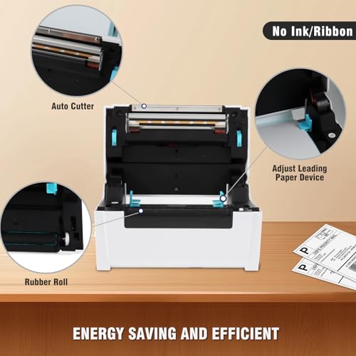 Image of NUCOUN Bluetooth Shipping Label Printer, Thermal Printers 4x6 for Small Business, Label Maker for Ebay, Amazon, Shopify, Etsy, USPS,UPS