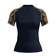 Viking Performance BJJ Rash Guard Short Sleeve Womens Compression Shirt for Jiu Jitsu MMA Grappling