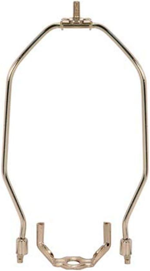 Heavy Duty Harp for Table and Floor Lamps - 8 Inches in Nickel Finish