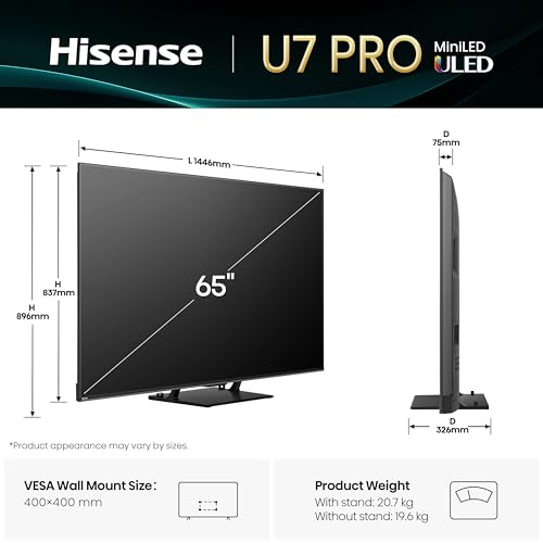 Hisense 65U7Q PRO TV 165 1 cm 65 4K Ultra HD Smart TV Wifi Neuf - vue 8