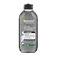 Garnier SkinActive Acqua Micellare Gel Purificante con Carbone, Detergente e Opacizzante, Per Tutti i Tipi di Pelle, Senza Risciacquo, Formula Vegana, 400 ml