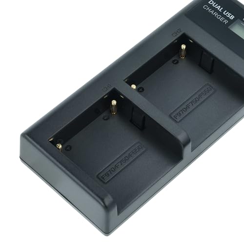 vhbw Cargador Dual USB/USB Micro Compatible con Sony DSR-PD170, DSR-PD170P batería de cámara, cámara Video, acción - Soporte + Cable USB Micro - imagen 6