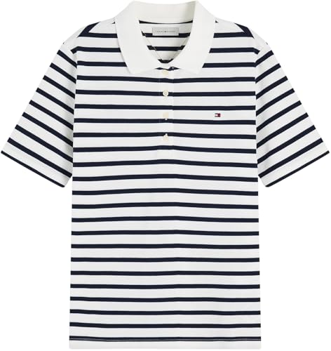 Tommy Hilfiger Damen-Poloshirt 1985, kurzärmelig, Normale Passform, Piqué, XS – Ansicht 5