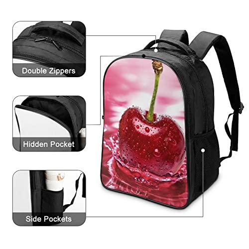 Sac à dos d'école pour enfants au design 3D cool imprimé Cherry moderne
