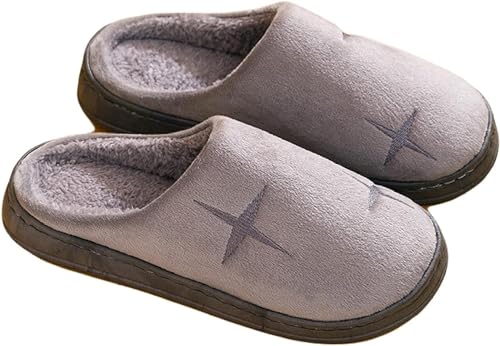 Women's Bedroom Slippers Memory Foam Embroidery Home Shoes Wool Lining Cute Winter