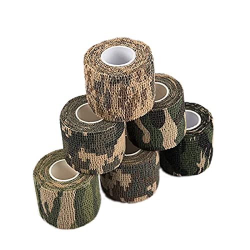 meizhouer 6PCS/lot 6 Colors 5cmx4.5m Outdoor Shooting Hunting Camera Tools Waterproof Wrap Durable Cloth Army Camouflage Tape Hunting Accessories