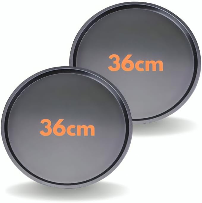 Kit 2 Forma De Pizza Assadeira Redonda 36cm Antiaderente Grande Resistente Salgado Pão de Queijo