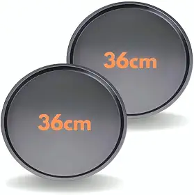 Kit 2 Forma De Pizza Assadeira Redonda 36cm Antiaderente Grande Resistente Salgado Pão de Queijo