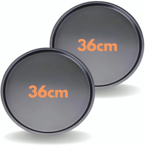 Kit 2 Forma De Pizza Assadeira Redonda 36cm Antiaderente Grande Resistente Salgado Pão de Queijo