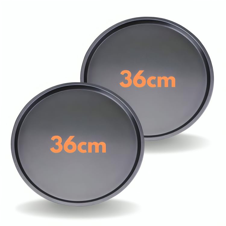 Kit 2 Forma De Pizza Assadeira Redonda 36cm Antiaderente Grande Resistente Salgado Pão de