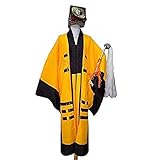 Halloween The Jiangshi Slaying Role Play Yu Yu Hakusho Illusion Mage Mr. Vampire Costumes Book Field Country Halloween Jiangshi I Money PI Ramekin 8 Hexagram Cloth Robe /Asia NG Horror (Costumes+Hat(Black))