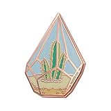 REAL SIC Cactus Enamel Pin - Cute Cactus in Geometric Terrarium Lapel Pin - A Succulent Garden for B