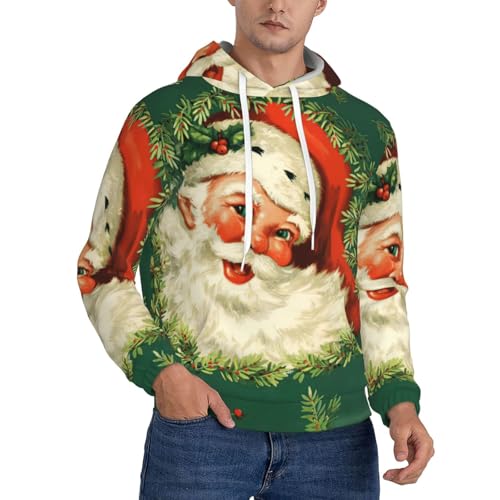 Sweat à capuche couronne Père Noël en polaire idée cadeau homme cocooning