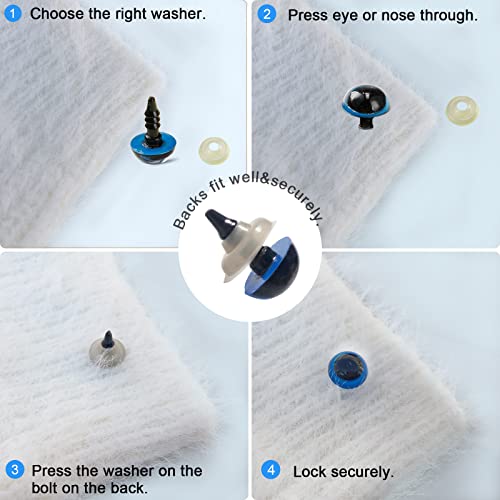 [560Pcs] Ecavria Safety Eyes For Amigurumi, Premium Plastic Eyes And Noses With Washers, Colorful Craft Doll Eyes In Various Sizes, Safety Eyes For Crochet Toys, Stuffed Animals And Teddy Bear #TOP4