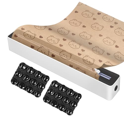 Dispensador de papel de cocina con cúter, película de alimentos, cortador de pelusa robusto organizador para horno y restaurante