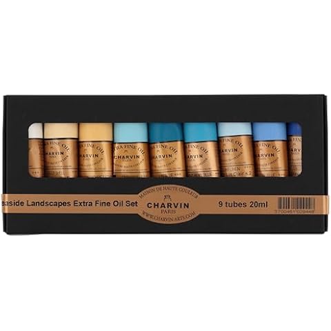 Charvin Extra Fine Professional Artist Oil Paint Set of 9 Sea Landscape - 20ml - Triple-Milled for Smoothness, Rich Texture, Poppy Oil-Based, Light-Fast, Handmade Oil Color Paints for Professionals Cover