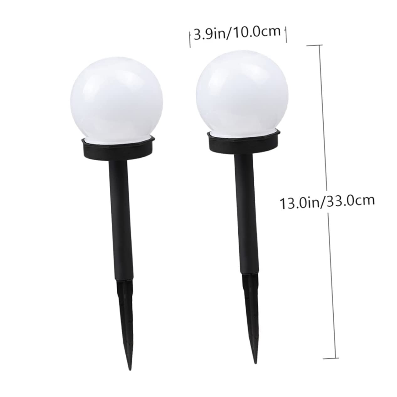 Holibanna 2Pcs Solar Garden Ground Plug Lights LED Landscape Decorative Lamps for Pathway Lawn and Elegant Halloween Insert Light for Outdoor Use