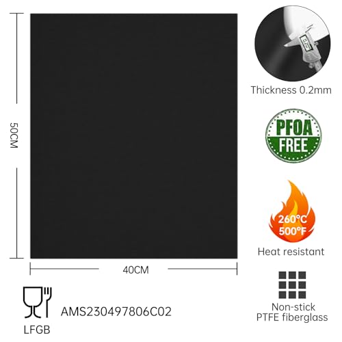 Foto von SPGOOD Grillmatte für Gasgrill, Antihaft Grillmatten BBQ 50x40 cm(4er Set)