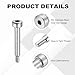 MECCANIXITY 16 Pcs 304 Stainless Steel Shoulder Bolt 4mm Shoulder Dia 18mm Shoulder Length M3x0.5 Thread Hex Socket Shoulder Bolts for Hydraulic Injection Molding Machinery Industries
