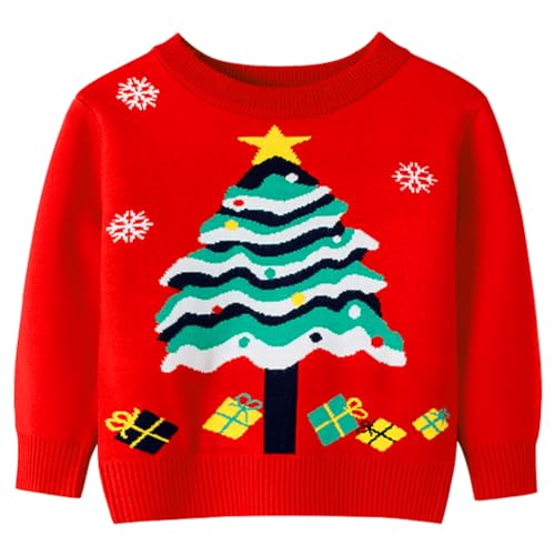 Remimi Roter Weihnachtsbaum Mädchen Weihnachtspullover