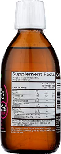 Nature’s Way Ultra Pure Omega-3 Kids Dha Liquid Fish Oil Supplement, Juicy Cherry Flavor, 8 Fl Oz #TOP6