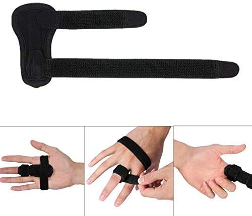 GoodsHealthShop Neoprene Pain Relief Trigger Finger fix Splint straightening Fracture Finger Corrector Brace Sprain Dislocation Fracture Finger Splint Concealer Support (Trigger Finger Splint) 1