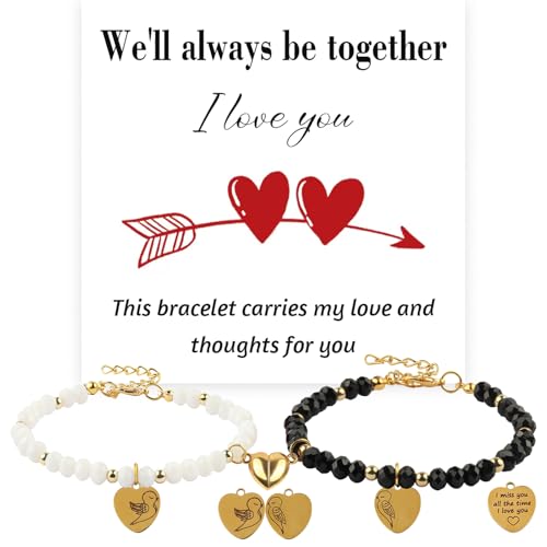 Matching bracelets for couples, Mockingbird bracelets for couples, Valentine's Day Jewelry Gifts Best Couple Gifts for Wife Girlfriend Boyfriends