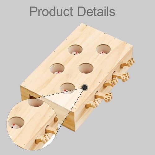 Juego rompecabezas para gatos Ronyme interactivo de 5 agujeros 4