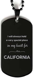 California Black Dog Tag, Proud California Roots Gifts for California, I will always hold a very special place in my heart for California