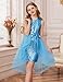 GRACE KARIN Girls Sequin Party Dress Size 14 Formal Flower Girls Fashion Birthday Pageant Banquet Dress Light Blue