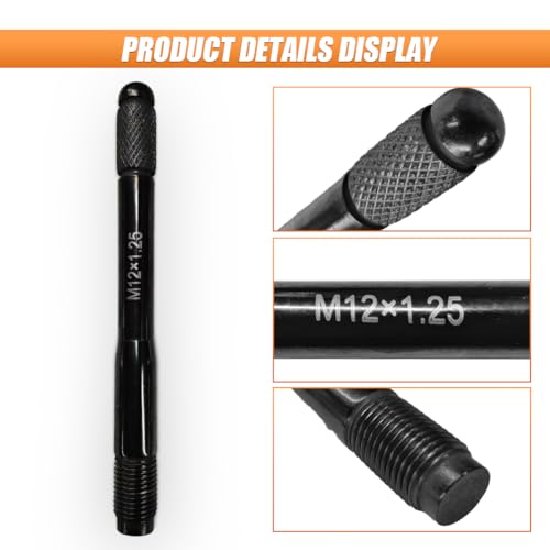 Image of M12x1.25 Car Wheel Alignment Pin, Car Wheel Changing Alignment Tool, Wheel Bolt Guide Pin, Wheel Hanger Balancing and Guide Tool, Wheel Alignment Kit for Most Cars
