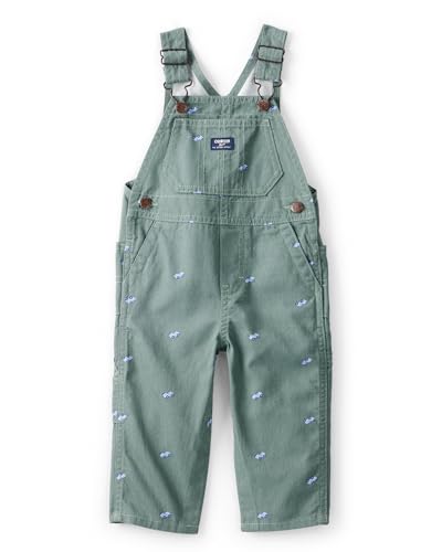 Oshkosh Boy World's Best Overalls, Green Race Car, 24M