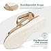 ORTOREX Women Arch Support Sandals Orthotic Comfortable Walking Sandals (8,Beige)
