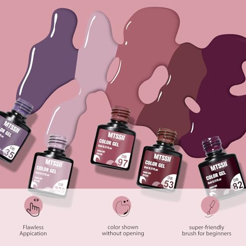 Set de 8 esmaltes en gel colores otoñales miniatura 5