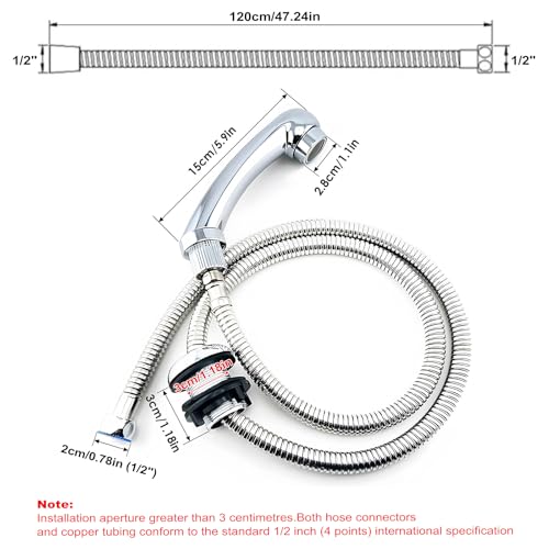 Adaptable sur robinet de lavabo pour bac à shampoing robuste chrome