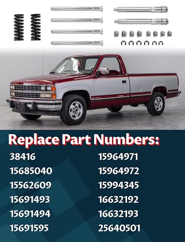 Front Driver and Passenger Side Door Hinge Pin and Bushing kit Compatible with C1500 K1500 C2500 K2500 C3500,K3500 GMC Suburban Tahoe