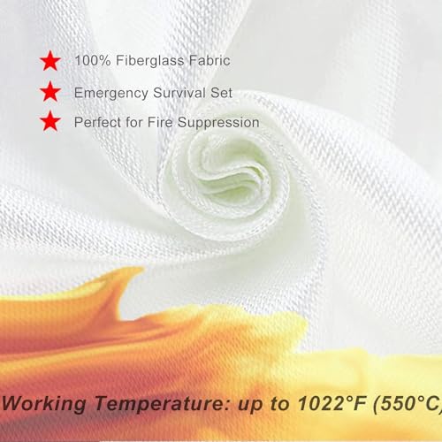 Fire Blanket: Essential Emergency Survival Safety Tool for Flame Suppression, 100% Fiberglass, Life-Saving Gear for Home, Kitchen, Camping, Car, and Office (39.3" x 39.3" Inches) - Image 6