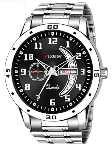 Image of Analog Day Date Functioning Stainless Steel Chain Watch for Men