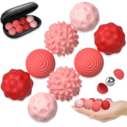 Magnetische Fidget Toys, Magnetkugeln Stressball, Magnetischer Akupressurball aus Silikon, Silikon Sensorik Bälle, Sensorischer Ball für Erwachsenem, Anti-Stress Fidget Toys für Stress, Angst