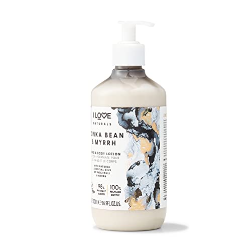 I Love Naturals Tonka Bean & Myrrh Hand & Body Lotion, Essential Oils Of Patchouli & Myrrh, Crafted With Ingredients Such as Shea Butter, 500ml - Image 3