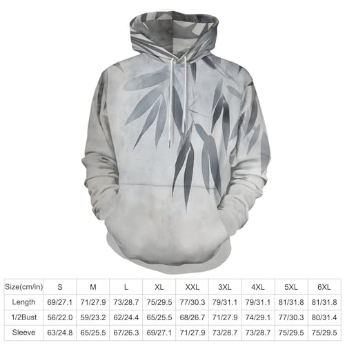 Sweat à capuche feuilles de bambou contre le look banal pull imprimé 3D
