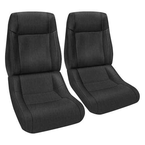 Kistrba Front Seat Covers Compatible with 1979-1983 Chevy Corvette C3, Heavy Duty Cationic Linen Fabric Seat Protector