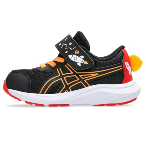 ASICS Kid's Contend 9 Toddler School Yard Running Shoe, K7, Black/Orange POP