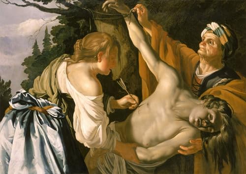 Tableaux sur Toile l'allaitement du saint Theodore Van Baburen : Décorations Maison 60x90