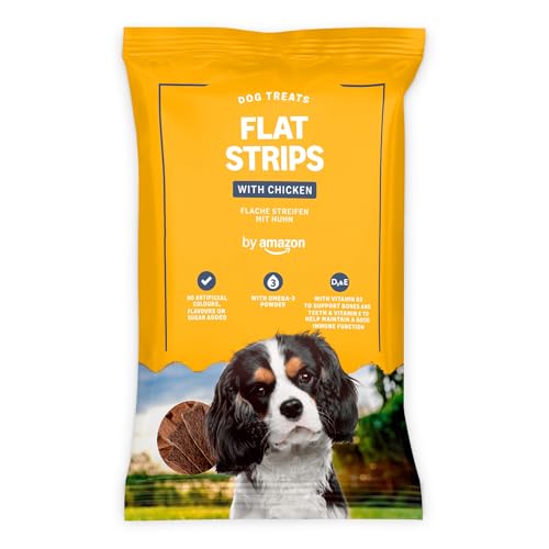 by Amazon Golosinas para Perros - Tiras Planas con Pollo, 200g