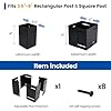 Muzata 1Pack Adjustable Fence Post Protector Range 3.5 to 6 Mailbox Post Protector 4x4 6x6 Protects from Rain Damage M074