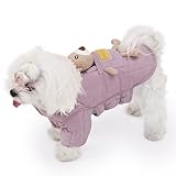 Coupe ajustée et non restrictive : conçu avec une combinaison à deux pattes, le manteau s'adapte doucement autour du ventre et des poignets, assez confortable pour conserver la chaleur mais assez ample pour éviter l'inconfort. Votre chiot peut se déplacer librement sans se sentir contraint.